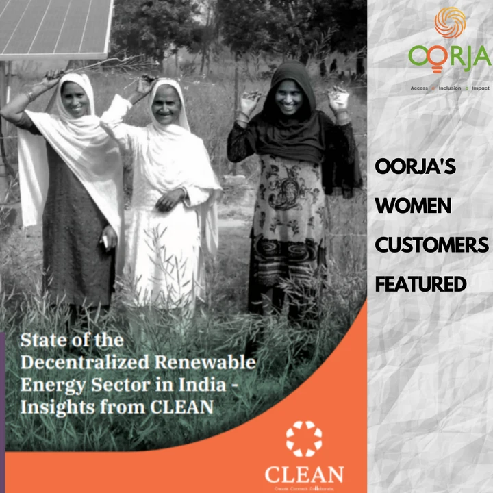 Rural women customers of Oorja featured on the front page of CLEAN's report